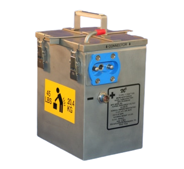 The model M3 X-33-4 (P/N 33181-004) is a 20-cell Micro-Maintenance battery, with a nominal voltage of 24V, and a nominal capacity of 33 Ah, at a weight of only 60 lbs. (max). The M3 X-33-4 will provide an Imp (15-second discharge @ maximum power transfer) of 1400 amps at room temperature.