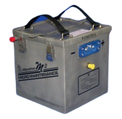 The model M3-44-9 (P/N 32848-001) is a 20-cell Micro-Maintenance battery, with a nominal voltage of 24V, and a nominal capacity of 44Ah, at a weight of only 80 lbs. (max). The M3-44-9 will provide an Imp (15-second discharge @ maximum power transfer) of 1335 amps at room temperature. The M3-44-9 provides significant maintenance-cost savings for SAAB 340 applications.
